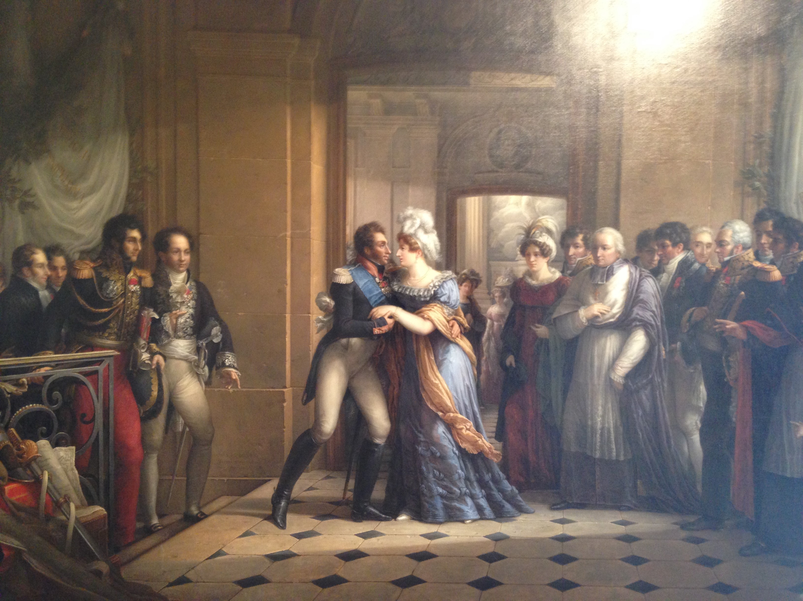 Musée des Beaux-Arts de Chartres, tableau d’Etienne-Barthélémy Garnier (1759-1849) : « Entrevue du duc et de la duchesse d’Angoulême », 1823