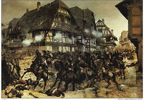 La charge de Morsbronn, 6 août 1870, tableau de Detaille (collections du musée de Woerth)